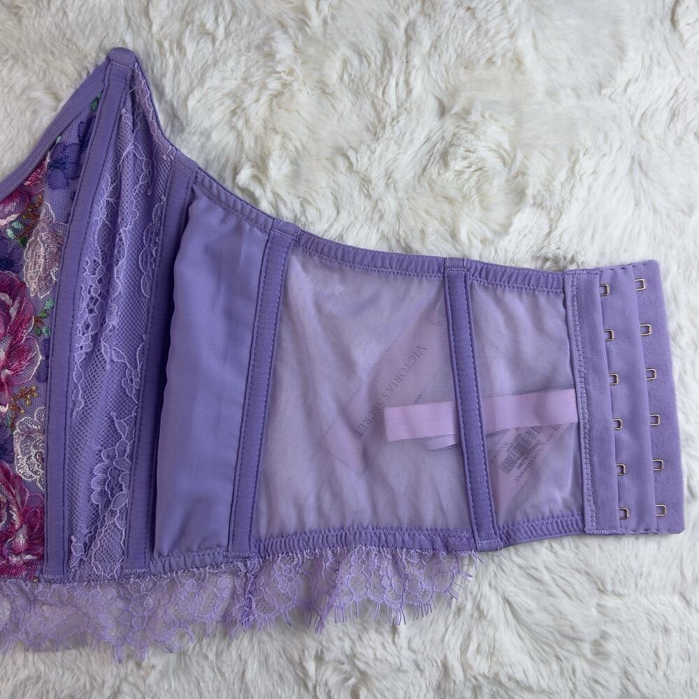 NWT Victoria’s Secret Dream Angels Floral Embroidered Strapless Corset Top S - Picture 4 of 6